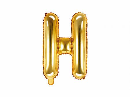 Balon litera H złota 35cm